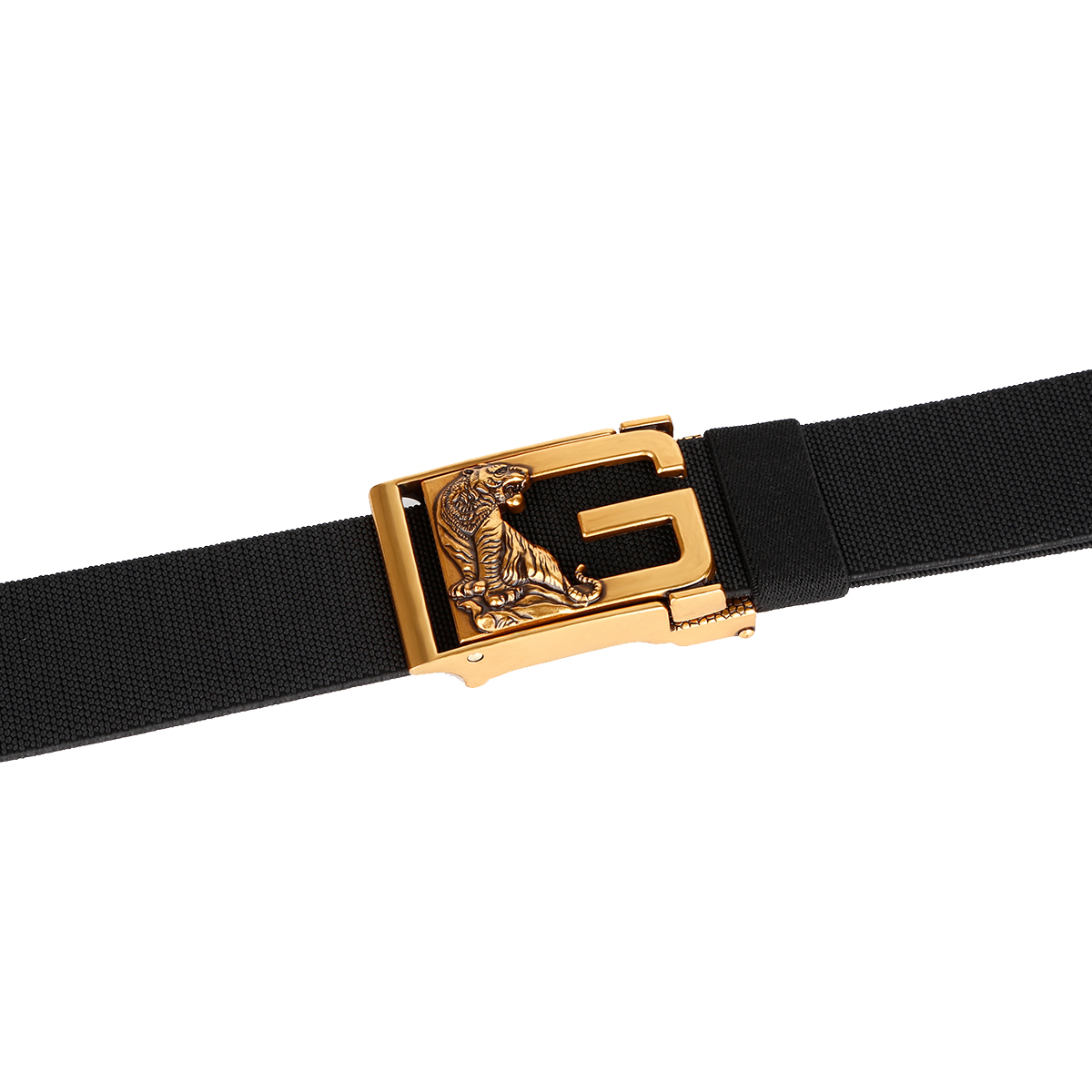 Men's Belt Tiger Automatic buckle Tactical Elastic Belt canvas  fabric belt 3.8cm
